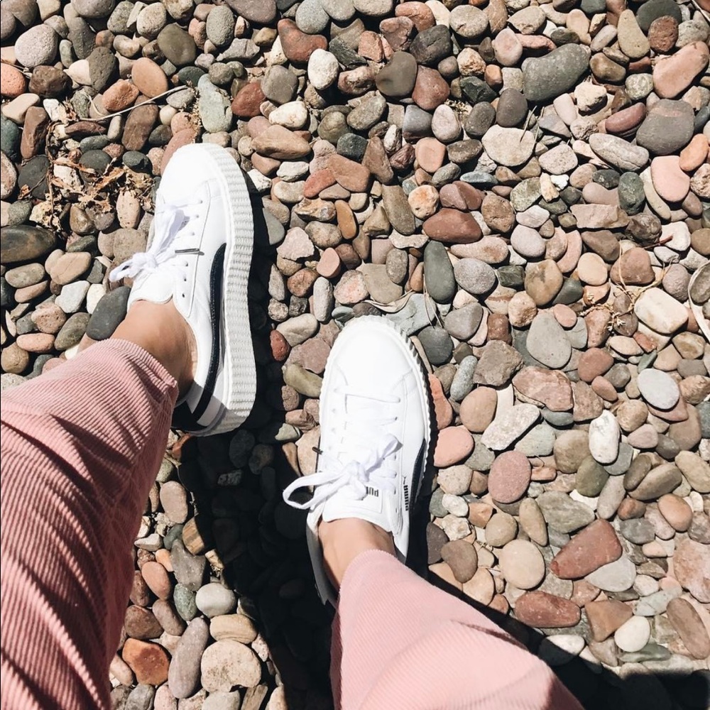 PUMA FENTY BY RIHANNA RIRI WHITE CREEPER SNEAKERS